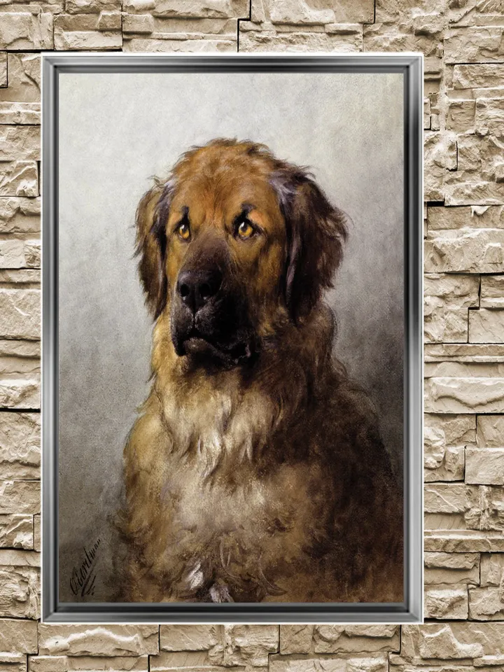 Dog Print on Canvas , Floating Frame Option, Modern Wall Art, Extra Large Canvas Wall Art