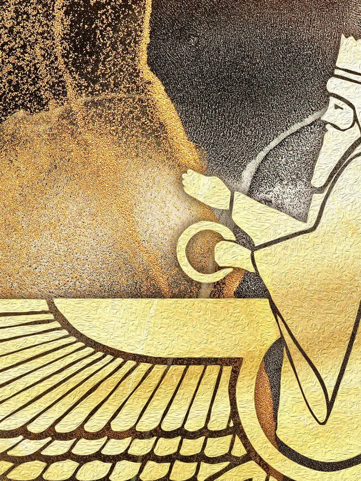 Faravahar | Persian Wall Art | Persian Calligraphy Wall Art | Traditional Persian Gift | Persian Art
