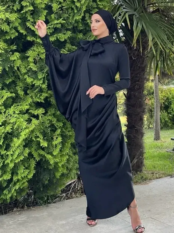 AHUNARE HIJAB - Almira Tesettür Abiye - Siyah