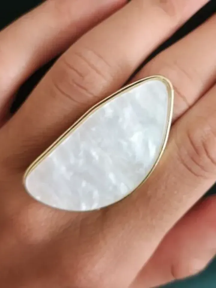 Pearl Ring, Pearl Look Ring, Big Pearl Ring, Gold Pearl Ring, Pearl Ring Gold, Adjustable Pearl Ring, gold pearl ring large stone