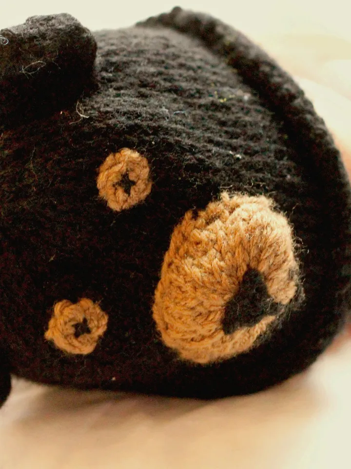Knitted Woodland Black Bear Hat for Halloween Costume, Preemie and Baby Hats, Gifts for New Moms, Baby Shower Gift Idea, Woodland Nursery