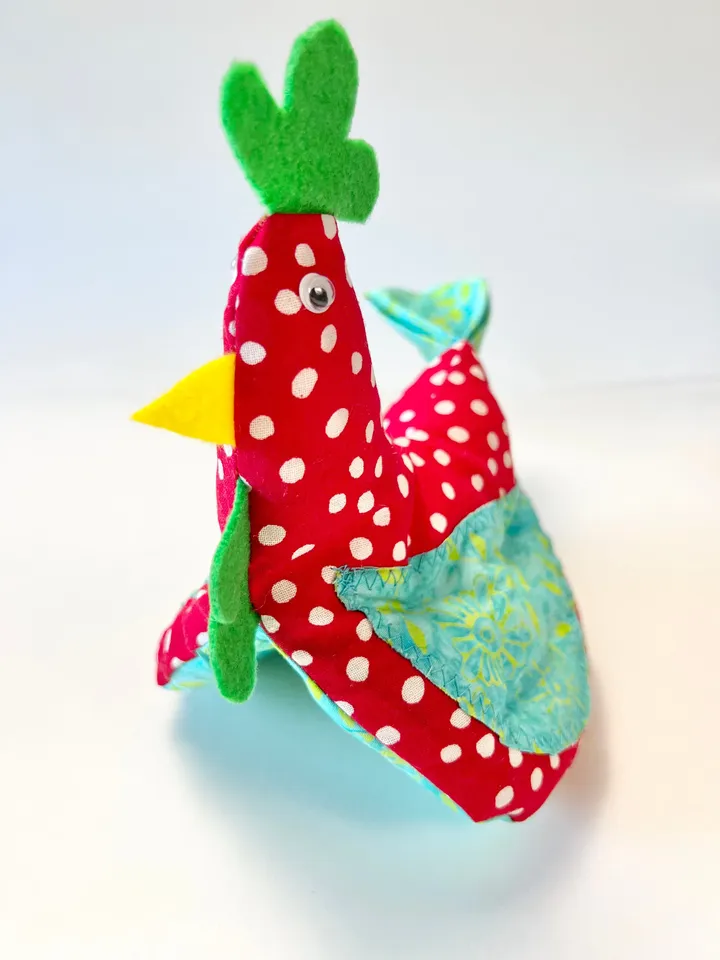Handmade Oven Mitts Set | Polka Dots Batik Floral Chicken Hot Pads | Farmhouse Home Decor | Unique Gift