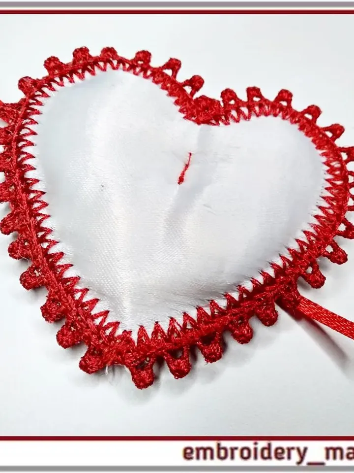 In the hoop Machine embroidery design Wedding ring cushion