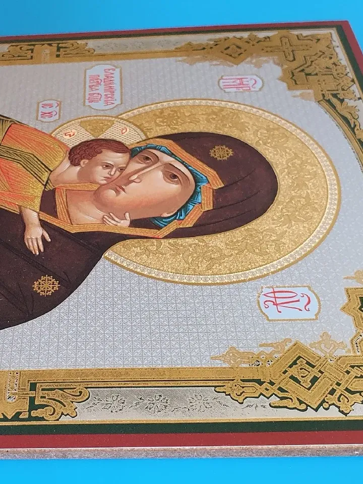 Vladimir Mother of God | The Virgin of Vladimir | Orthodox wooden icon 7.09x8.66" free shipping