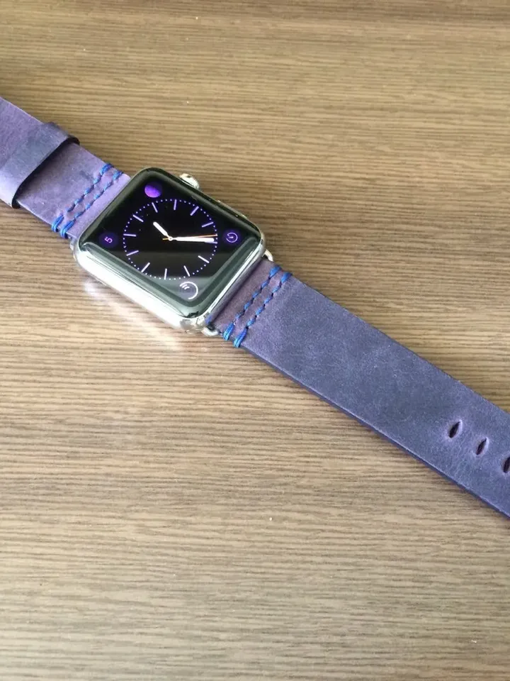 Apple Watch Blue Aluminum, Apple Watch Band 44mm 40mm, Personalise Apple Watch Strap, Purple Smart Watch Wristbands, Series 6, Gift Idea