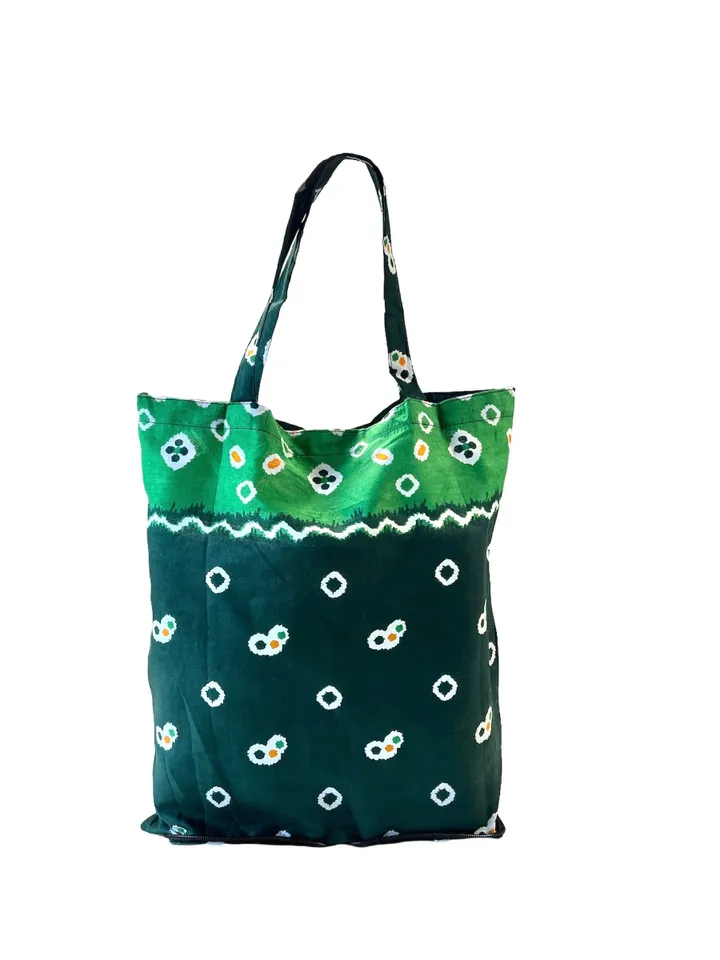 Reusable Shopping Bag | Foldable Batik Tote | Teal Batik Tote | Batik Grocery Bag | Boho Chic Gift | Pink Red Black Teal Green Tote