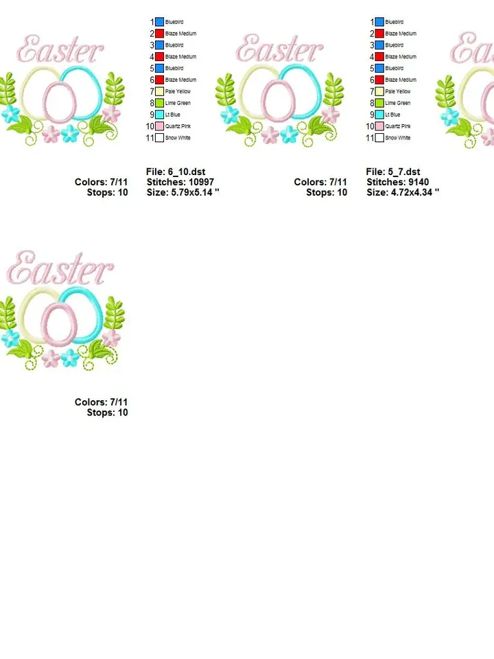 Easter Day with Flowers My first Easter Easter Cutie Rabbit Design applique for Machine Embroidery
