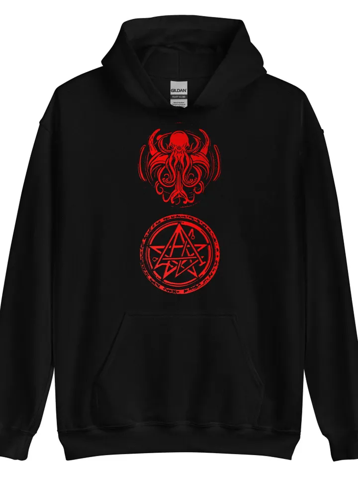 Cthulhu Idol Hoodie (Unisex) | HP Lovecraft Pullover Sweater, Call of Cthulhu Sweatshirt, Sigil of the Gateway Shirt, Eldritch Cosmic Horror