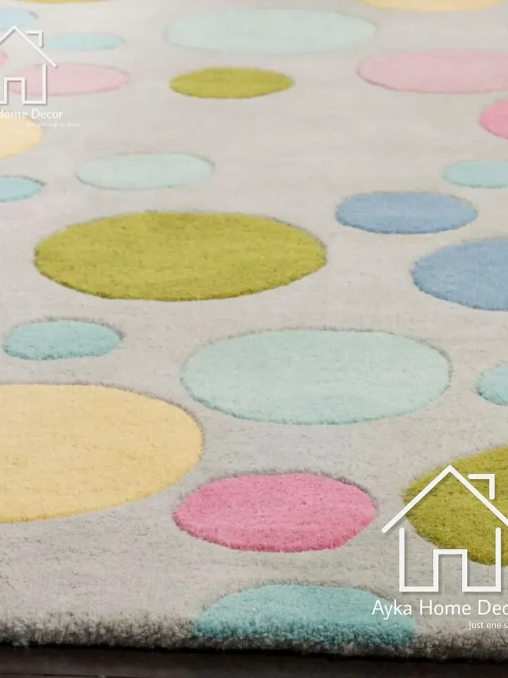 Ayka Spot Hand Tufted 100% Pure Woolen Area Rug For Hall Kitchen Living Room Bed Room Dining Room Kids Room Carpet / Grey Rug / Christmas