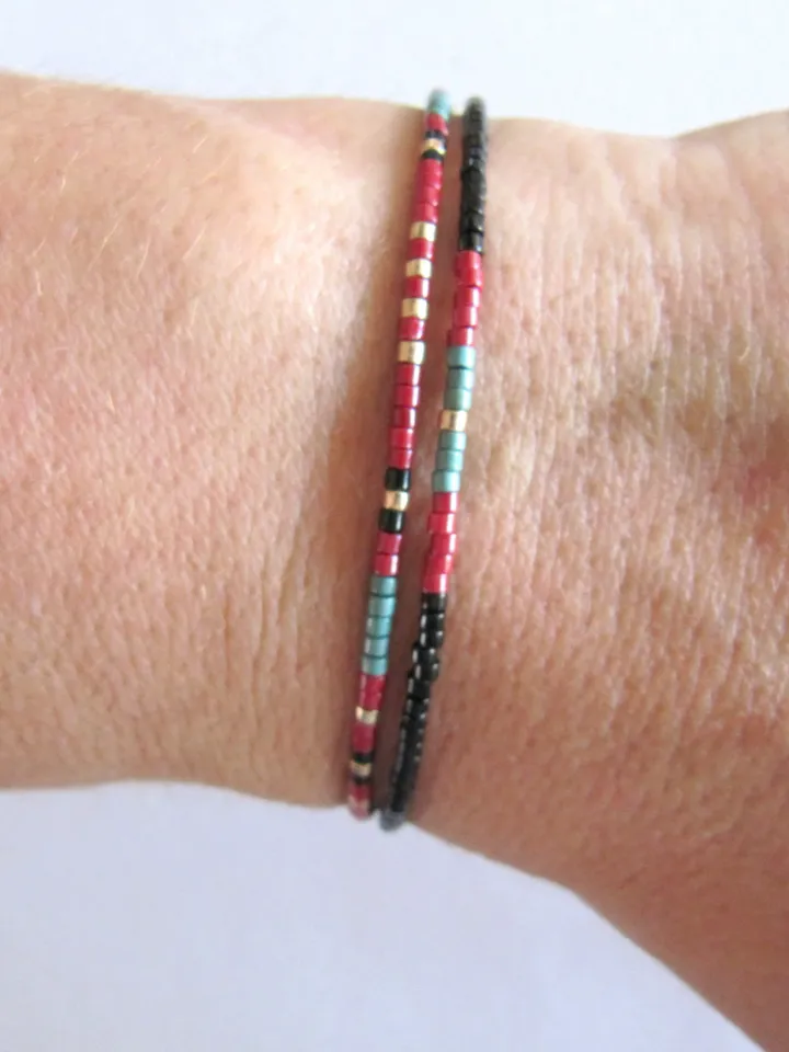 2x filigree bracelet, friendship bracelets, Miyuki glass rocailles, bracelets Miyuki, fine bracelets, boho, jewelry, Japanese beads Miyuki,