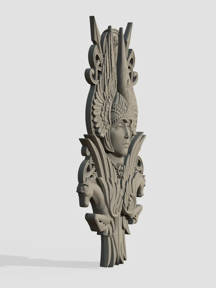3D Model STL CNC Router file 3dprintable Valkyrie panel