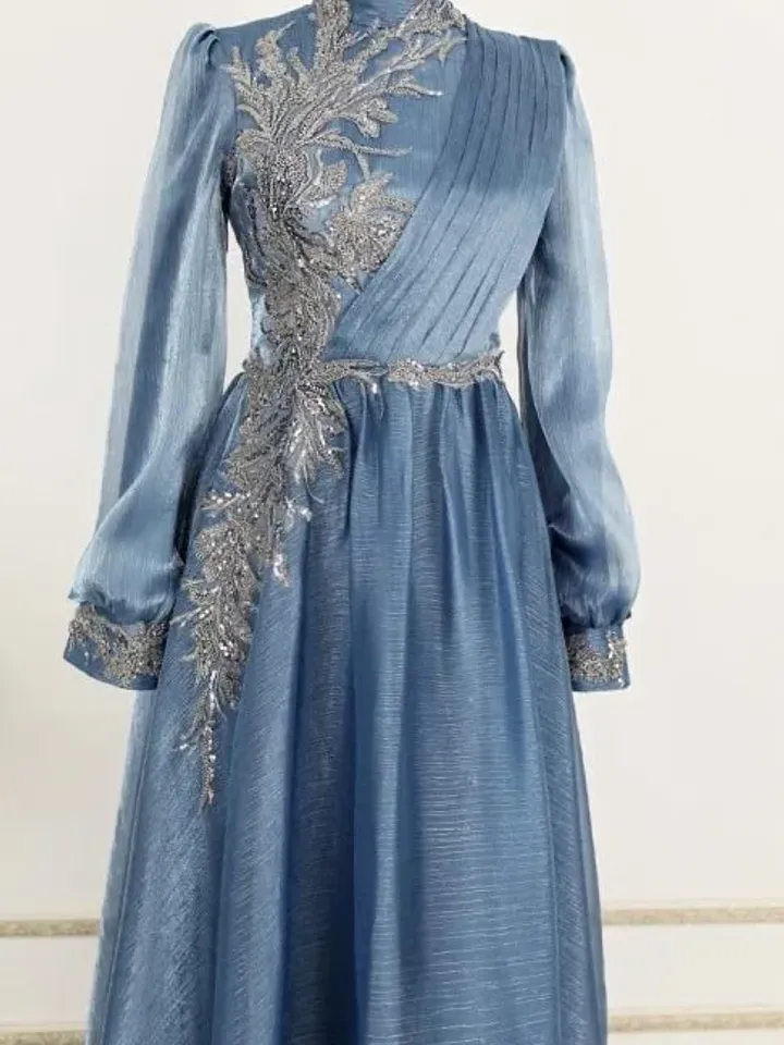 AHUNARE HIJAB - Wedding Dress, Muslim Evening Gown, Nikah, Islamic Wedding, Engagement, Bridesmaid,