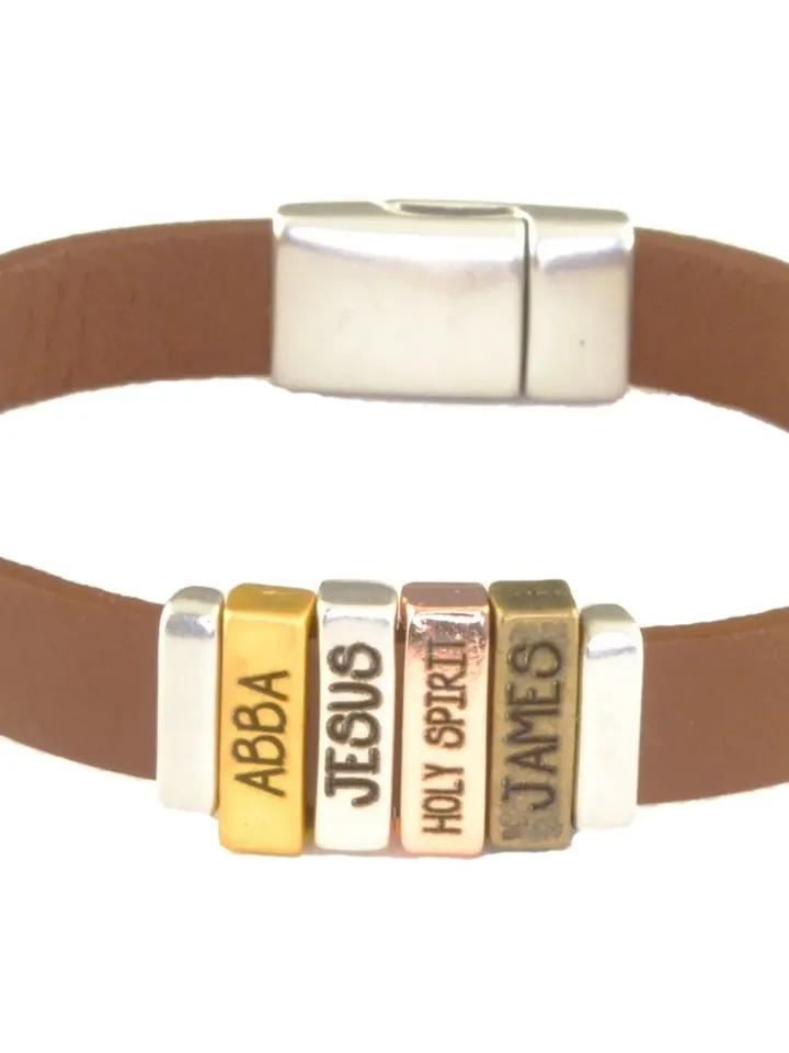 Family Bracelet for Dad, Multiple Name Bracelet, Custom Childrens Names Engraved, Personalized Gifts for Him Father Grandpa Best Friend