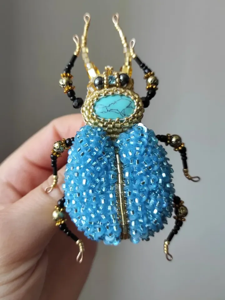Beaded insect brooch, insect pin, mooth brooch, butterfly brooch, bug pin, bee brooch, bug brooch, insects, madam toto