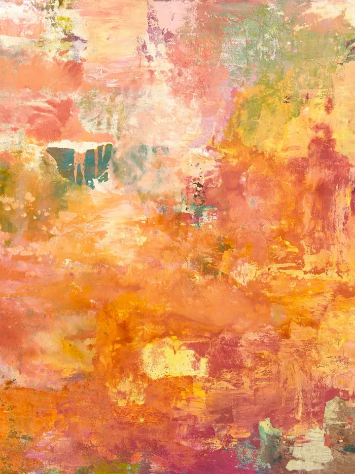 Wrapped Canvas Art, Burnt Orange Art, Large Abstract Landscape Painting, Watercolor Painting Prints Includes A White Inch Border For Framing