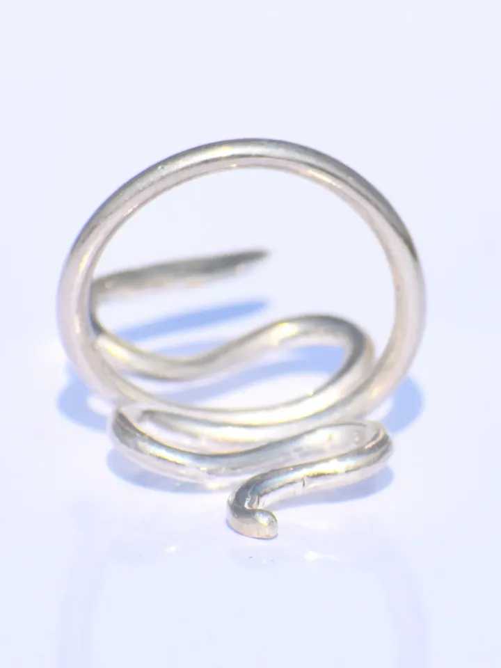 Snake Ring, Sterling Silver Ring, Snake Wrap Ring, Snake Reptile Jewelry, Adjustable Ring, Handmade Ring, Knuckle Ring, Gift For Her