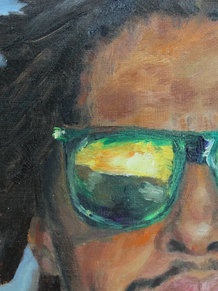 Man portrait oil painting original on canvas