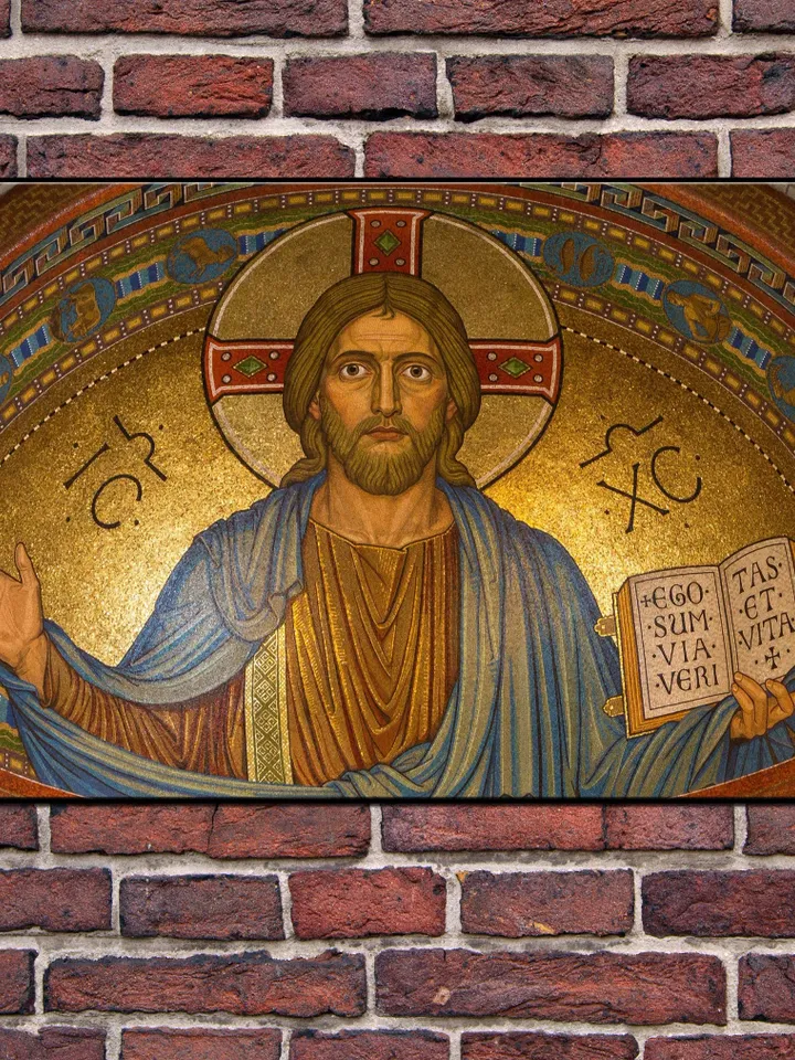 Jesus Christ Print on Canvas , Floating Frame Option, Modern Wall Art, Extra Large Canvas Wall Art