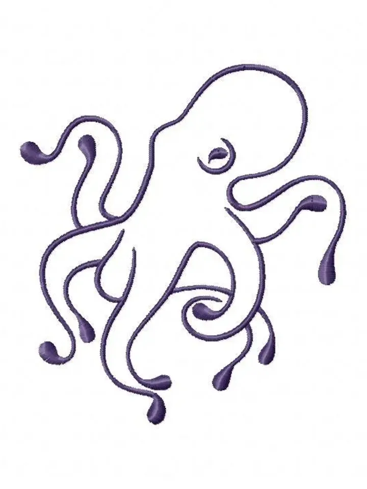 6 Inky Octopus Swirls Embroidery Design Pack,7 sizes,Chop it, Instant Download,Digital Machine,Holiday Applique Design,Gnomes Embroidery,