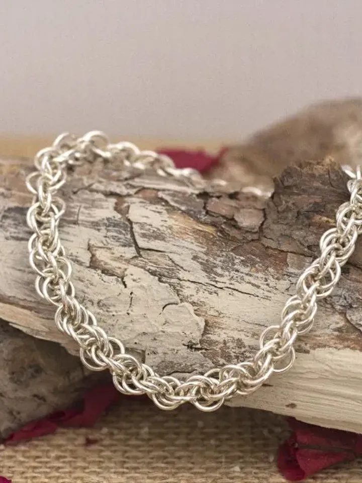 Sterling Silver Criss-Cross Chain Bracelet