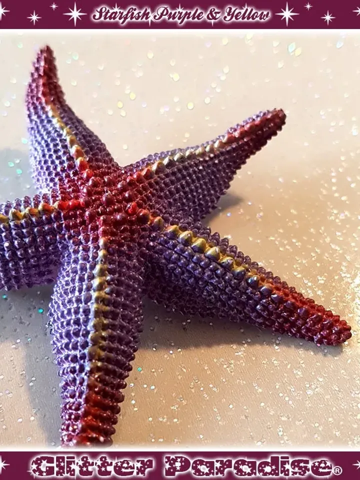 Starfish - Brooch - Sealife Ornament - Mermaid Jewelry - Starfish Jewelry - Retro Beach Jewelry - Starfish Brooch - Glitter Paradise®