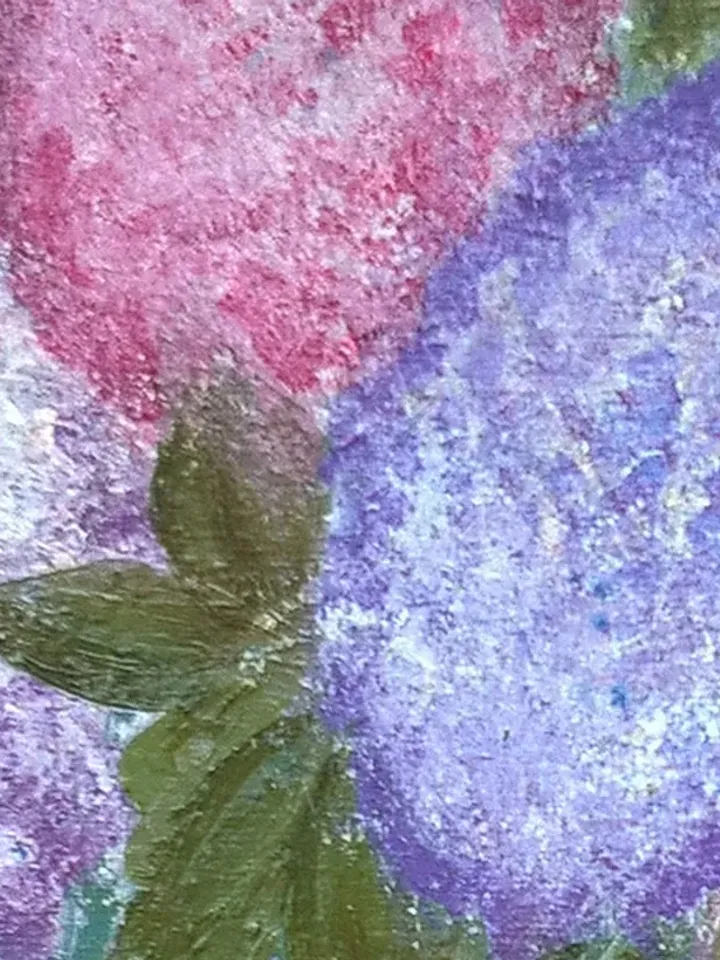 Purple lilac flowers oil painting Lilac colour flowers Wall art Modern contemporary artwork