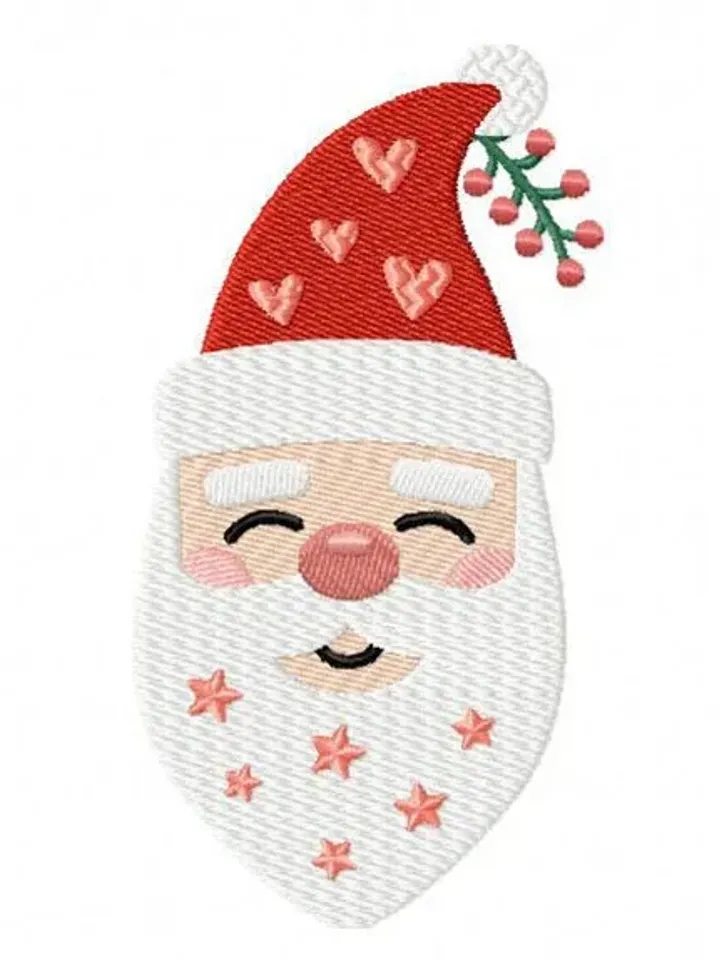 50% off,Santa Claus AppliqueDesign- Christmas Applique Embrodery Design For Children- Santa Face Machine Design-7 Size Degital Design
