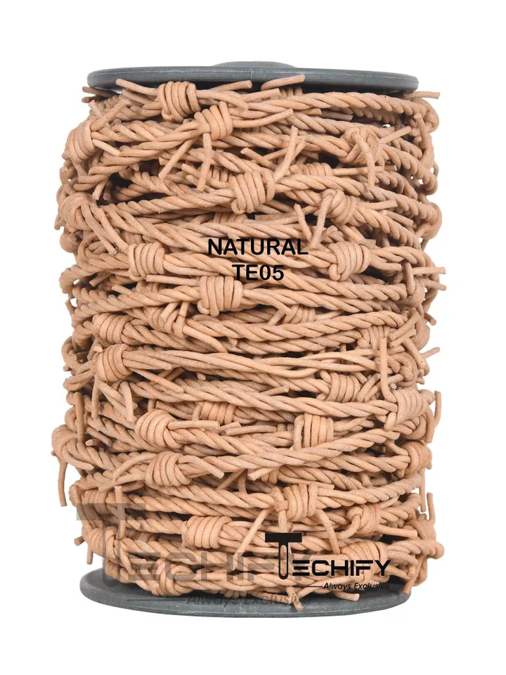 DIY Jewelry Making Leather Cord barbwire Handmade Necklace and Bracelet twisted cord