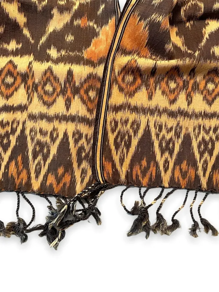 Handwoven Ikat Tapestry | Balinese Ikat Scarf | Handmade Home Decor | Bohemian Home Decor | Tropical Home Decor
