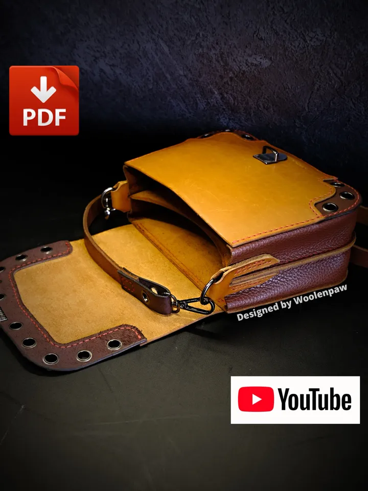 Leather pattern to make a leather bag - Oxi. BG27