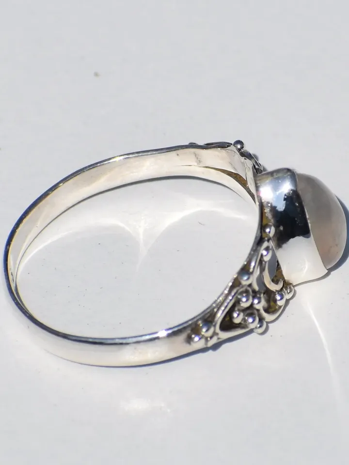 Moonstone Ring, 925 Sterling Silver ring, Pear Moonstone Ring, Bohemian Ring, Silver Ring, Minimalist Style, Gift For Her, Anniversary Gift