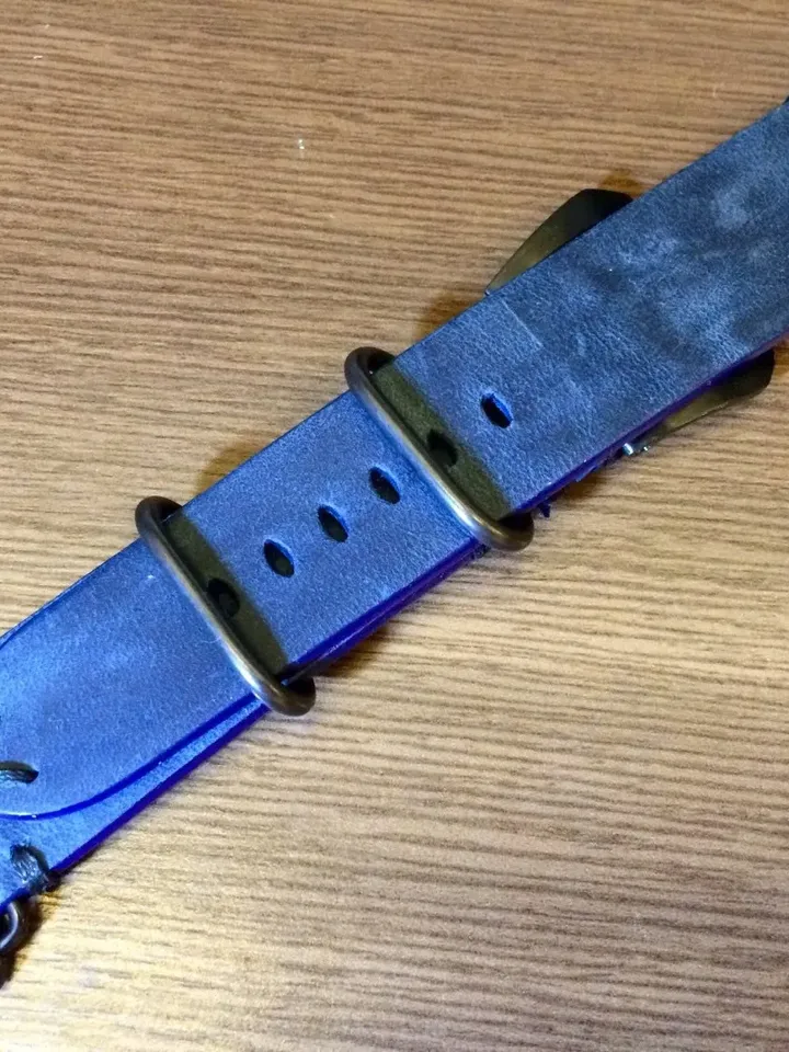 Apple Watch Band, iWatch Band Series 7, Vintage Blue Genuine Leather Watch Band for Apple Watch 45mm, 41mm, Series 6, Halloween Gift Ideas
