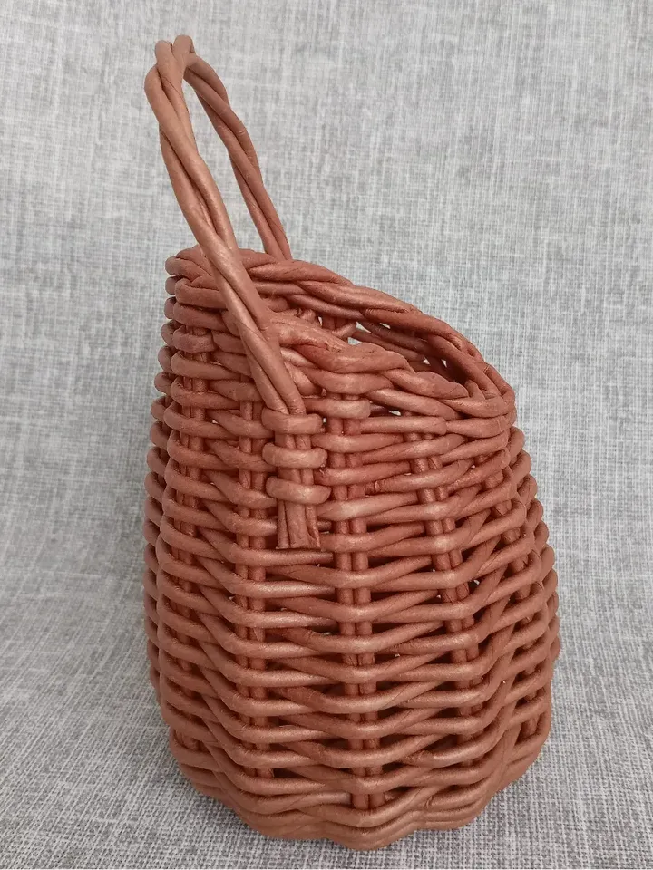 Wicker basket organizer Small Easter basket Kitchen wall organizer Small wicker basket with handle Hanging wicker basket
