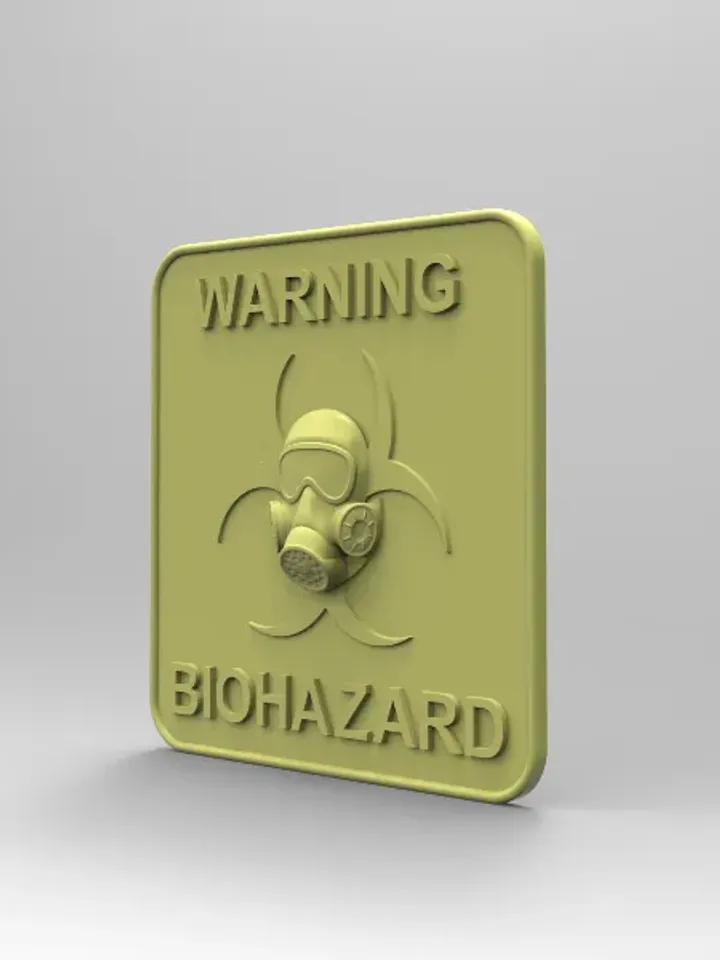 3D Model STL CNC Router file 3dprintable Panel Biohozard