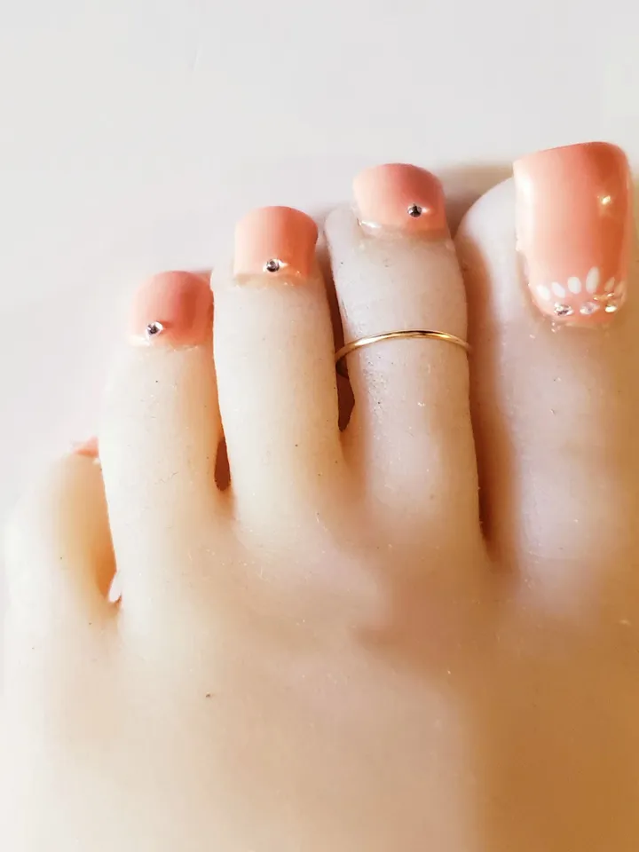 Rose Gold Toe Ring Thin Rose Gold Toe Ring Rose Gold Ring ·Closed Toe Rings Gold Toe Ring non tarnish toe rings for women waterproof