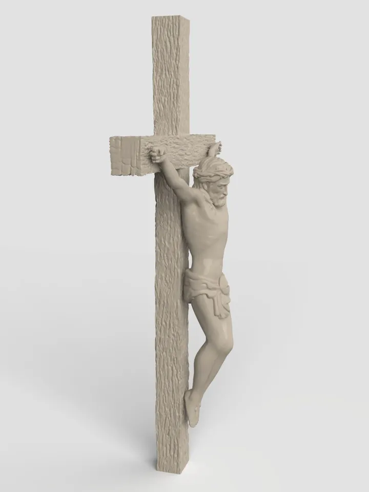 3D Model STL CNC Router file 3dprintable Catholic Cross Set 2