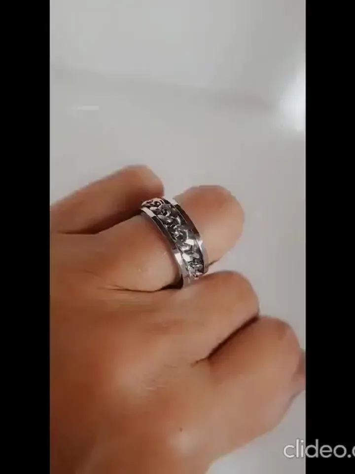 Ring for Men, Silver Ring for Men, Stainless Steel Men's Ring, Band, #ringsformen Boyfriend Gift for men, nervous habit, Anxiety #Fidget