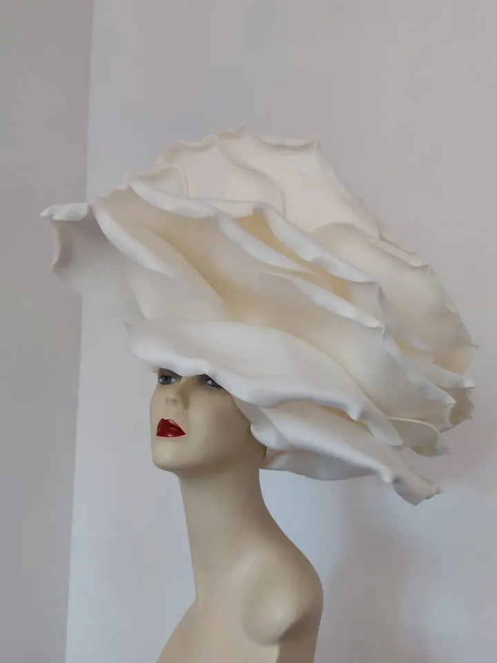Huge rose statement hat 3 pcs Wedding headdress20" Kentucky Derby Cocktail Occasion headpiece Women Fashion 2024