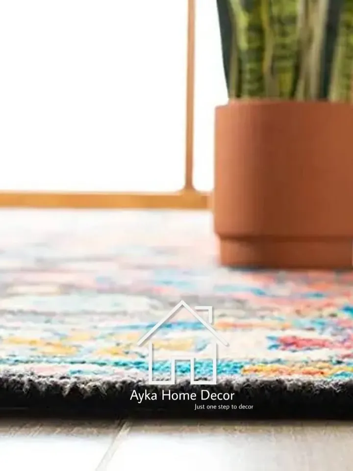 Ayka Vintage 100% Handmade Woolen Area Rug For Hall Kitchen Living Room Bed Room Bath Room Dining Room Kids Room Carpet / Christmas Gifts