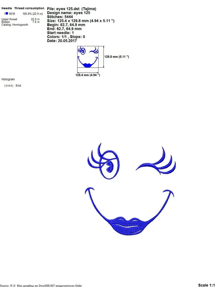 Eyelash embroidery designs Eyes embroidery design Smile Embroidery file Mouth embroidery Patterns Machine embroidery Instant Download.