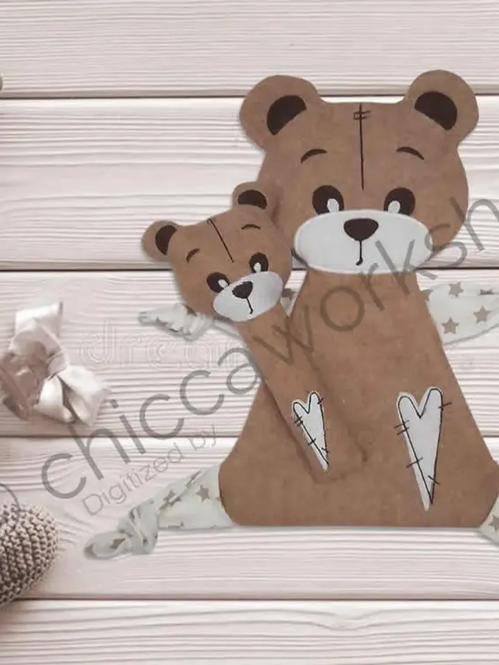 ITH Orsetto Doudou e sonaglio - Ricamo a macchina con tutorial