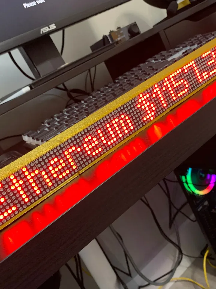 20” Crypto Coin Price Ticker Display