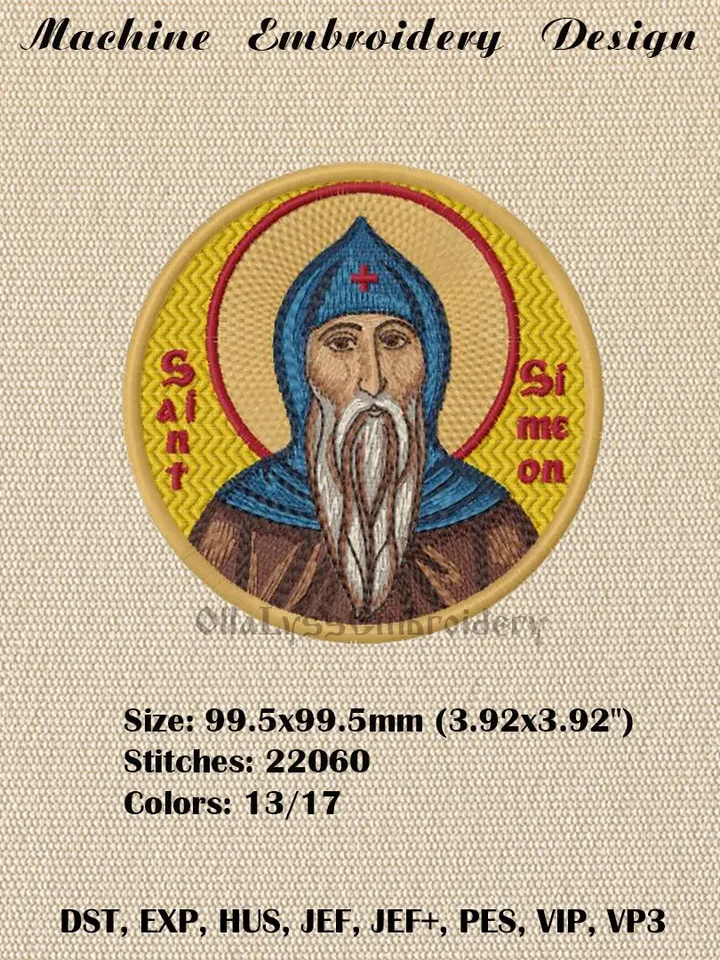 Saint Simeon embroidery design