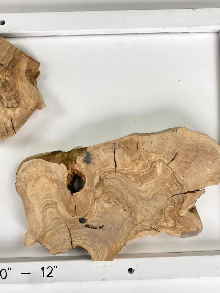 Olive Wood Slab for Resin DIY Art, 2Pcs Epoxy Resin Wood, Live Edge Wood Slab, Wood Slices, Tree Slice, Natural Wood Slab