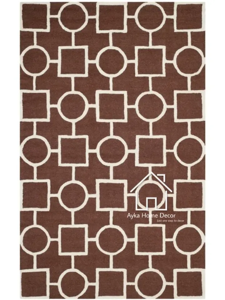 Modern Look Hand Tufted Area Rug 100% Woolen High Low Rug For Hall Kitchen Living Room Kids Room Dining Room Rug /Hall Rug / Christmas Gift