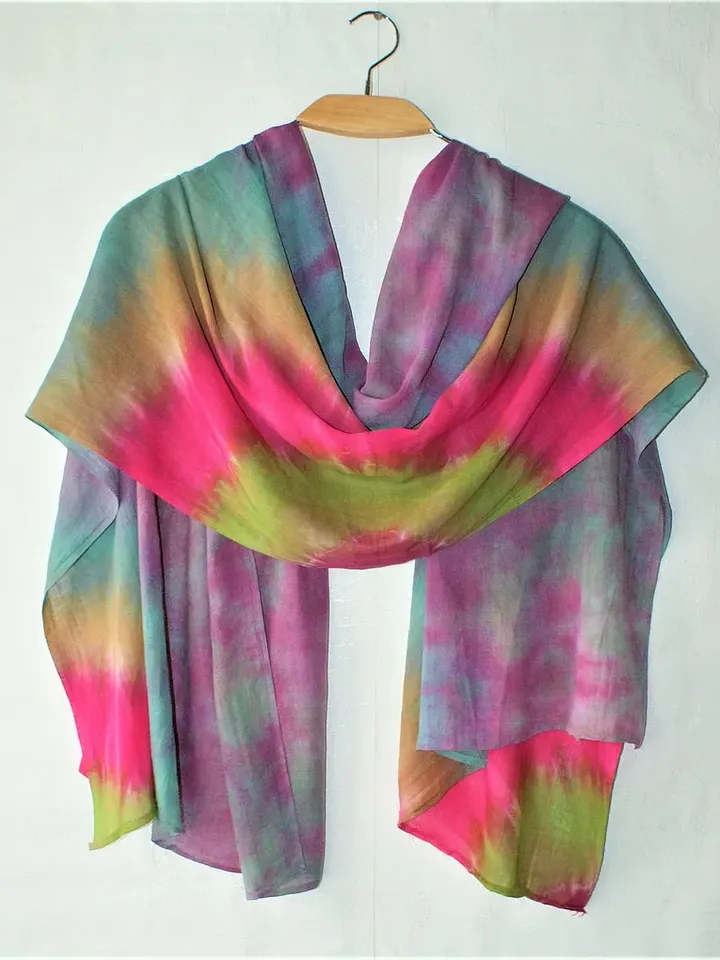 Cotton scarf Colorful scarf Cotton shawl Designer woman scarf gift Tie dye scarf