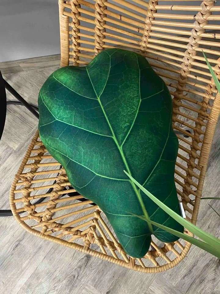 Fiddle Leaf Fig pillow / Ficus Lyrata pillow / ficus cushion / ficus lyrata cushion / plant pillow/ leaf shaped pillow / plant cushion