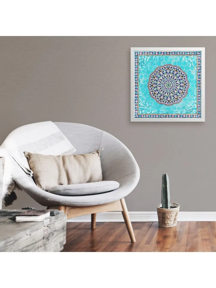 The Voice of LOVE - Sqare Framed Print - Persian Calligraphy - Wall Art - Iranian Gift