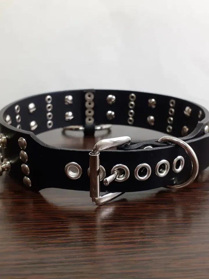 Luxury Gothic Spiked Choker - Quality Leather, 1.2" Wide