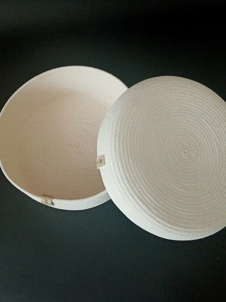 cotton basket with lid, home decor, storage and organization, storage system, rope box